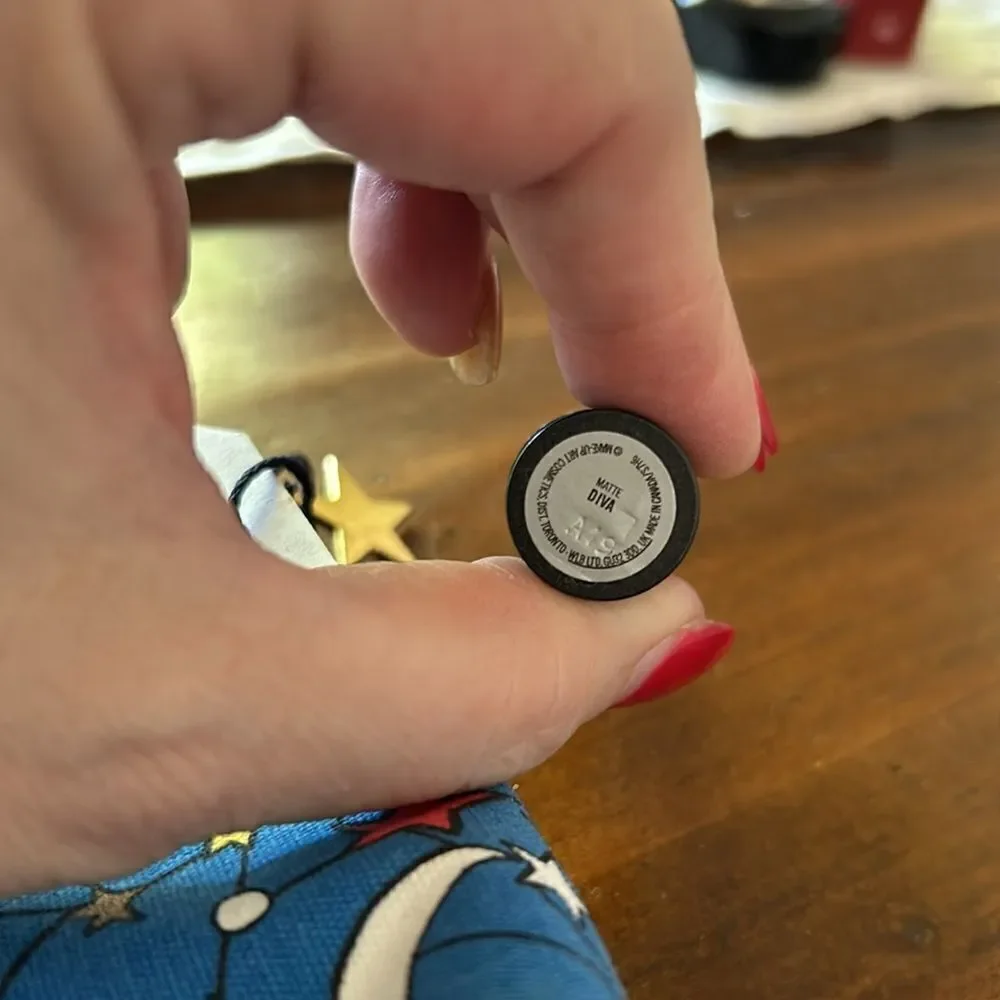 Mac 2 mini lipsticks and 1 lipglass l’Occitane new cosmetic bag